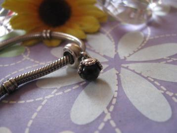 Pandora bedel 790379O = DANGLE drop / druppel + ONYX / ONIX beschikbaar voor biedingen