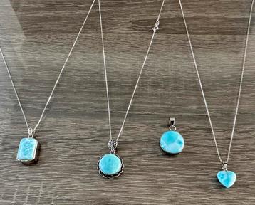 Larimar hangers/ketting 925 zilver beschikbaar voor biedingen