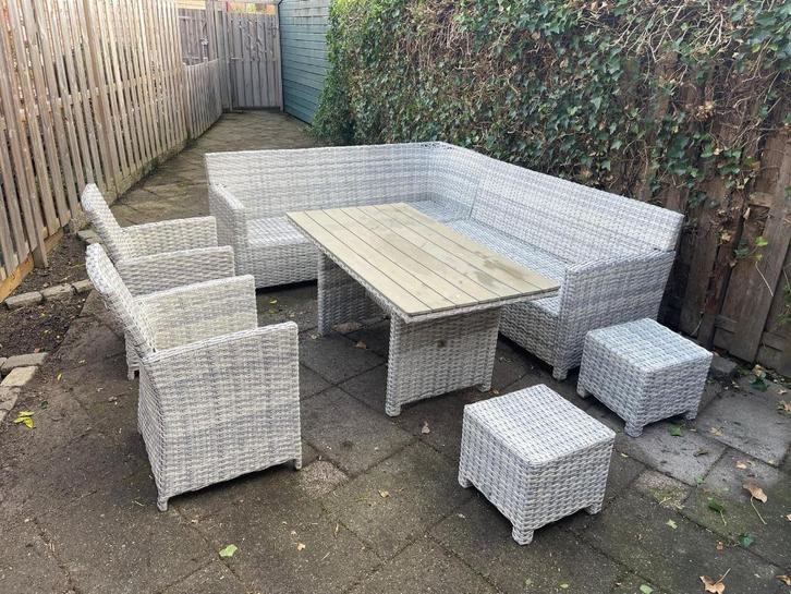 Garden Impressions – Seagull Lounge Dining Set – 7-delig, Tuin en Terras, Tuinsets en Loungesets, Zo goed als nieuw, Loungeset