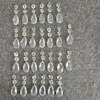 18 pegels diamant druppels onderdelen kroonluchter, Ophalen of Verzenden, Gebruikt, Glas