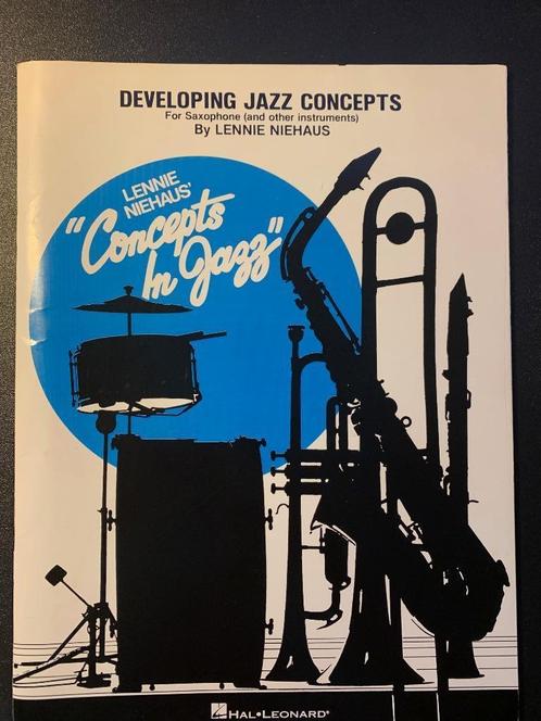 Developing Jazz Concepts, by Lennie Niehaus, Muziek en Instrumenten, Bladmuziek, Zo goed als nieuw, Les of Cursus, Jazz, Saxofoon