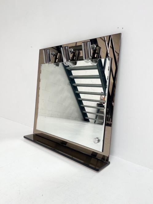 Midcentury Italiaanse make-up spiegel met verlichting, 1960, Huis en Inrichting, Woonaccessoires | Spiegels, Gebruikt, 50 tot 75 cm