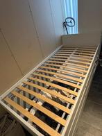 Ikea 1 persoonsbed met 4 lades en 2 vakken, Ophalen, 90 cm, Eenpersoons, Wit