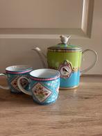 Pip Studio Love birds Theepot en  Kopjes, Gebruikt, Blond Amsterdam, Ophalen of Verzenden, Kop(pen) en/of Schotel(s)