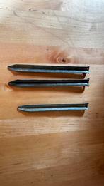 Stevige metalen tent haringen (3x), Ophalen of Verzenden, Gebruikt