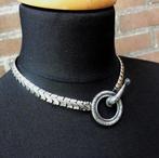 Aparte Ermani Bulatti ketting met haak hanger + oorclips, Sieraden, Tassen en Uiterlijk, Gebruikt, Verzenden, Zilver, Overige materialen