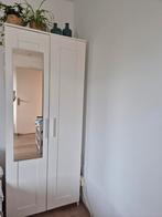 Witte kledingkast met spiegel, Huis en Inrichting, Kasten | Kledingkasten, Ophalen, 50 tot 100 cm, Zo goed als nieuw, 150 tot 200 cm