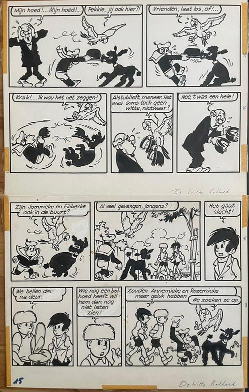 Originele tekening Jommeke - De Witte Bolhoed 1970 - Jef Nys, Boeken, Strips | Comics, Gelezen, Eén comic, Europa, Ophalen