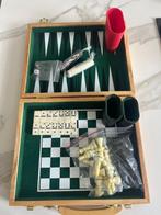 houten koffertje met diverse bordspellen, Hobby en Vrije tijd, Gezelschapsspellen | Bordspellen, Ophalen of Verzenden, Nieuw