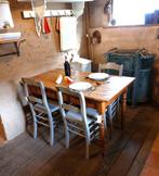 oude relatief grote keukentafel met lade     kleine eettafel, Ophalen