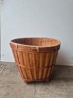 Vintage Riet Mand - Perfect voor Decoratie!, Huis en Inrichting, Gebruikt, Mand, Rond, Ophalen of Verzenden