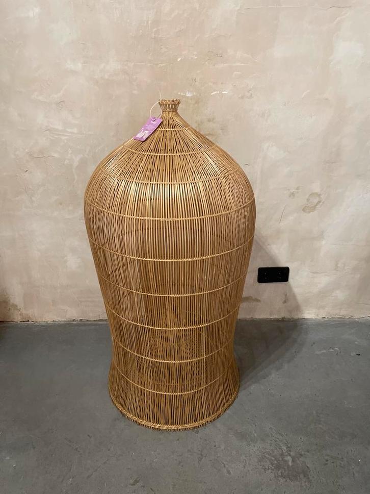 Rieten Lamp - Woonaccessoire Decoratie Handgemaakt Uniek Des, Huis en Inrichting, Lampen | Hanglampen, Nieuw, Minder dan 50 cm