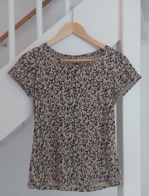 T-shirt met luipaardprint van Q/S by s. Oliver maat S, Kleding | Dames, T-shirts, Nieuw, Maat 36 (S), Overige kleuren, Korte mouw