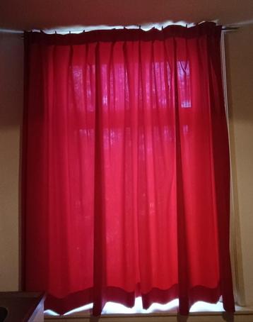 Felrood handgemaakt gordijn, 170 x 300 beschikbaar voor biedingen