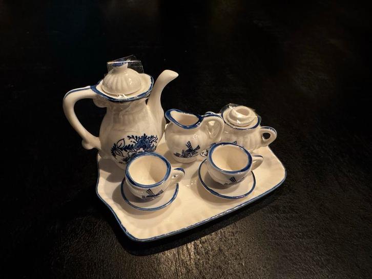 Delfts Blauw Mini Servies Setje, Huis en Inrichting, Keuken | Servies, Zo goed als nieuw, Compleet servies, Overige stijlen, Aardewerk