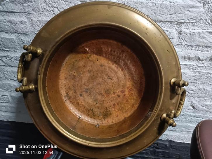 Koperen Schaal - Fruitschaal - 45cm, Antiek en Kunst, Antiek | Koper en Brons, Ophalen of Verzenden