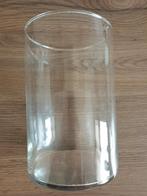Cylinder vaas van helder glas hoogte 20cm ø12,5cm., Huis en Inrichting, Woonaccessoires | Vazen, Overige kleuren, Ophalen of Verzenden