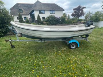 Mooie boot incl trailer en 4 pk motor beschikbaar voor biedingen