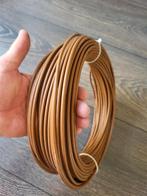 44,5m Draka kabel bruin H07V-R gevlochten stroomdraad., Doe-het-zelf en Verbouw, Elektra en Kabels, Ophalen of Verzenden, Nieuw