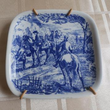 wandbord porselein Italy jacht ruiters paarden honden bord beschikbaar voor biedingen