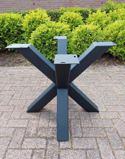Dubbel x matrix poot mat zwart gepoedercoat, Huis en Inrichting, Tafels | Salontafels, Nieuw, 75 cm of meer, 50 tot 100 cm, Metaal
