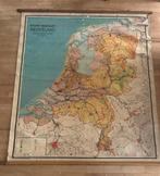 Oude Wandkaart van Nederland, Antiek en Kunst, Antiek | Schoolplaten, Ophalen, Aardrijkskunde