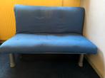 Slaapbank 2-persoons - 130x190 cm - Stevig en comfortabel., Ophalen, Gebruikt, Blauw, Tweepersoons