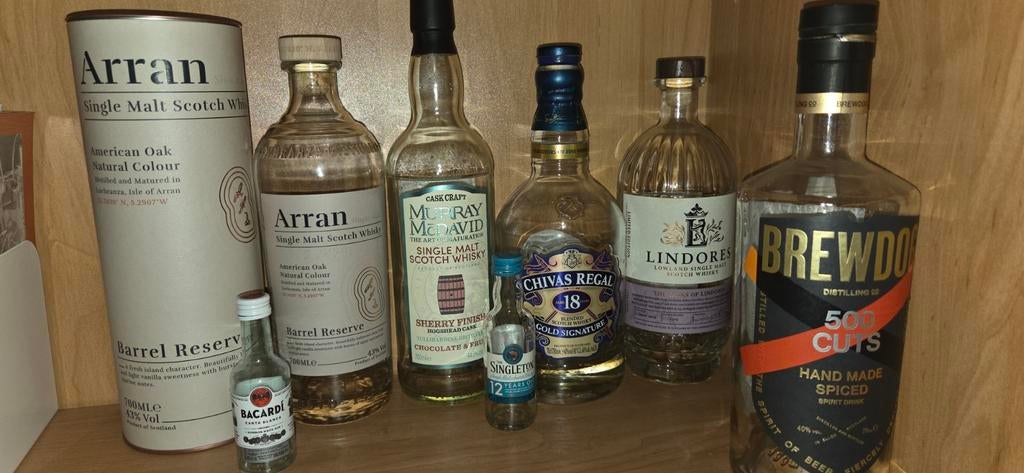 Lege Whisky- en Rumflessen, Ophalen, Gebruikt