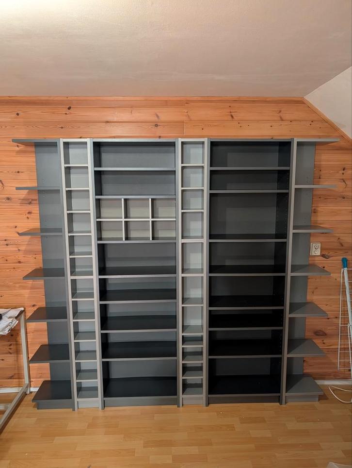 Groot IKEA Billy Wandmeubel - 2,25m breed, Huis en Inrichting, Kasten | Wandmeubels, Gebruikt, 200 cm of meer, 200 tot 250 cm