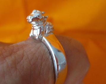 Shiva's Nandi ring Ø 20,0 mm, 925 zilver uit India beschikbaar voor biedingen