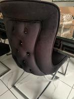 9 🎠Zwarte velvet luxe stoelen9🎠, Huis en Inrichting, Zwart, Ophalen of Verzenden, Zo goed als nieuw, Eetkamerstoel rixos