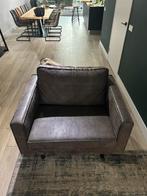 Rodeo fauteuil zwart ecoleer, Huis en Inrichting, Fauteuils, Ophalen, Zo goed als nieuw, 75 tot 100 cm, 50 tot 75 cm