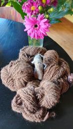 Alpaca wol handgesponnen rose grey - warm bruin 550g, Ophalen of Verzenden, Nieuw, Breien of Haken, Wol of Garen