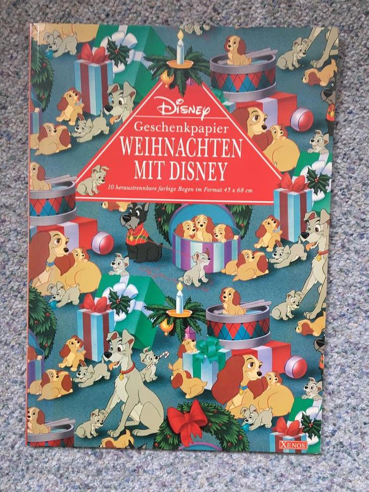Boek Disney inpakpapier + beschrijving Duits-talig, nieuw., Verzamelen, Disney, Nieuw, Ophalen of Verzenden
