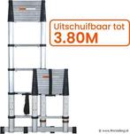 Online Veiling: Telescoopladder 3,80m Zilver, Doe-het-zelf en Verbouw, Nieuw