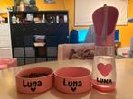 Leuke honden eet en drink set met de naam Luna, Ophalen, Nieuw