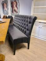 *ACTIE* Landelijke Eetkamerbank Bellagio Leer Stof Kleuren21, Ophalen of Verzenden, Nieuw, Stof, Landelijke eetkamerbank capiton knoopjes leer stof velvet linne