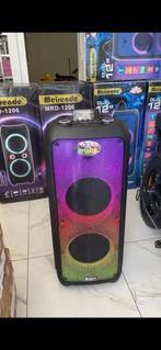 Party bluetooth trolley speaker met microfoons, Ophalen of Verzenden, Nieuw