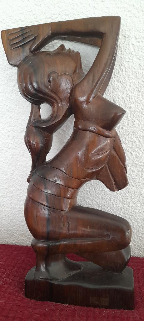 biddende Balinese vrouw omstreeks 1950, Antiek en Kunst, Kunst | Beelden en Houtsnijwerken, Verzenden