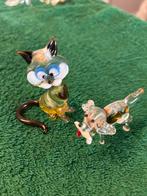 Glazen Kat & Hond Ornamenten, Antiek en Kunst, Antiek | Glas en Kristal, Ophalen