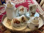 Oud kinder servies op nog ouder dienblad, Antiek en Kunst, Antiek | Servies compleet, Ophalen