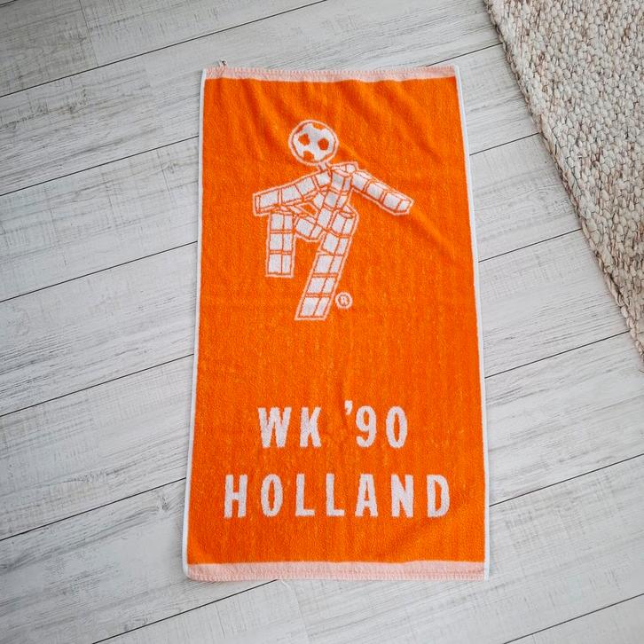 Oranje WK '90 Holland, handdoek, Verzamelen, Sportartikelen en Voetbal, Zo goed als nieuw, Ophalen of Verzenden