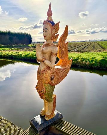THAIS KINNARA BEELD HOUT 120 CM! beschikbaar voor biedingen