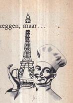 Retro reclame 1952 Unox worstjes de kok uit Parijs, Verzamelen, Retro, Ophalen of Verzenden