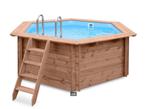 Luxe houten zwembad 355x307x116cm met (winter)afdekzeil, Tuin en Terras, Zwembaden, Minder dan 80 cm, Nieuw, Ophalen of Verzenden