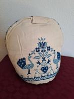 Vintage theemuts blauw-wit, Ophalen of Verzenden