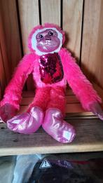 Roze Aap Knuffel met Pailletten, Ophalen of Verzenden, Zo goed als nieuw, Overige typen