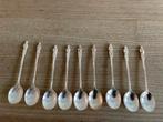 Set van 9 vintage verzilverde apostelen lepeltjes, Antiek en Kunst, Ophalen of Verzenden