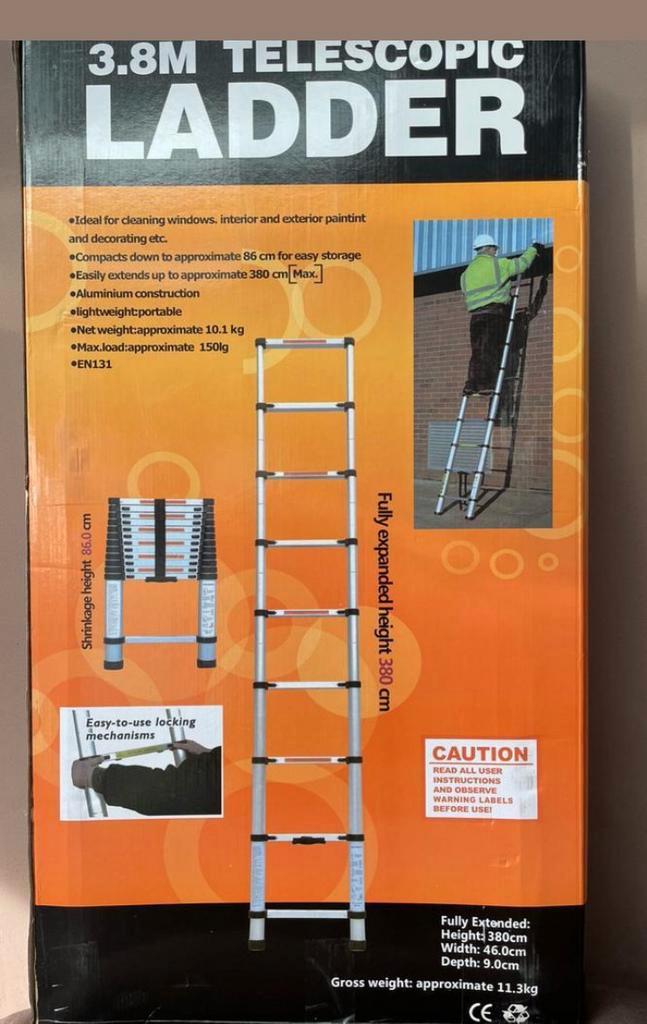 Telescoop ladder van 2.6 , 3.2, 3.8,4.4 meter, Doe-het-zelf en Verbouw, Ladders en Trappen, Nieuw, 4 meter of meer, Ophalen of Verzenden