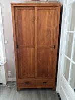 Hoge kast met schuifdeuren - H210 B100 D45, Ophalen, Gebruikt, 100 tot 150 cm, 200 cm of meer